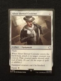 Magic: The Gathering Silver Shroud Costume Universes Beyond: Fallout Regular 142 - Image 1