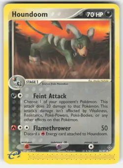 Houndoom 34/97 Uncommon Dragon Pokemon LP - Image 1