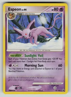 Espeon 18/100 Rare Majestic Dawn Pokemon MP - Image 1