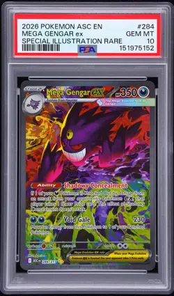 2026 POKEMON ASCENDED HEROES SPECIAL ILLUSTRATION RARE MEGA GENGAR EX PSA 10 - Image 1