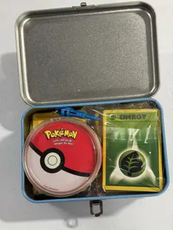 Pokemon Vintage Tin With Energy Cards and Vintage Playing Card Deck Keychain Lot - Image 5