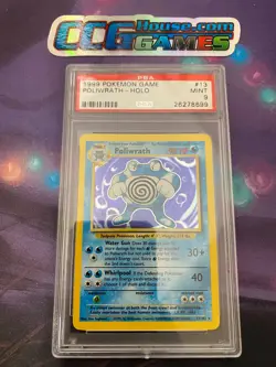 Pokemon TCG Poliwrath Base Set 13/102 Unlimited Holo Foil PSA 9 MINT *CCGHouse* - Image 1