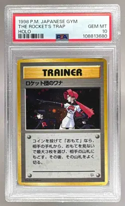 1998 Pokemon Gym Japanese The Rocket's Trap PSA 10 108813680 - Image 1