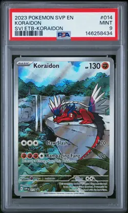 2023 POKEMON SVP EN-SV BLACK STAR PROMO #014 KORAIDON PSA 9 - Image 1