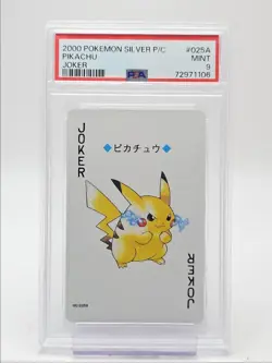 PIKACHU 2000 POKEMON SILVER PLAYING CARD JOKER #025A PSA 9 Q4444 - Image 1