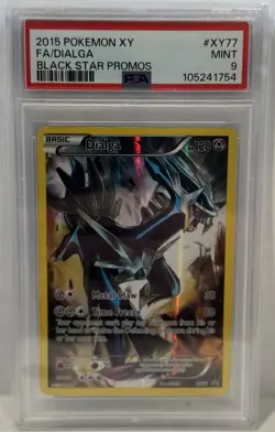 2015 Pokemon XY Dialga Full Art #XY77 Black Star Promo PSA 9 Mint - Image 1