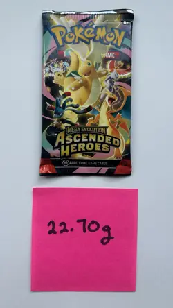 VERY HEAVY 22.70g Ascended Heroes Booster Pack | Pokemon | Potential GOD Pack!U - Image 3