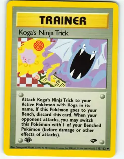 Koga's Ninja Trick - 1st Edition - 115/132 Gym Challenge - Pokemon TCG - 2000 - Image 1