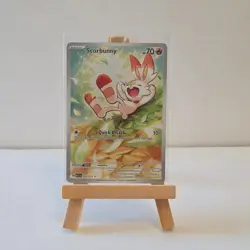 Pokemon TCG Scorbunny Full Art Rare Holo ASC 225/217 Basic 70HP 10+Atk 2026 - Image 1