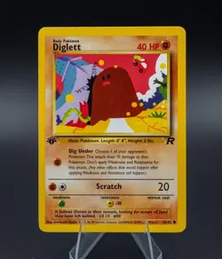 Diglett Pokemon Card 1st Edition Team Rocket 52/82 Common TCG 2000 WOTC - Image 1
