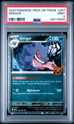 2024 POKEMON TRICK OR TRADE #057 GENGAR PSA 9 - Image 1