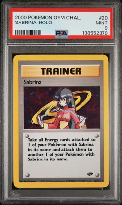 2000 POKEMON GYM CHALLENGE #20 SABRINA-HOLO PSA 9 - Image 1