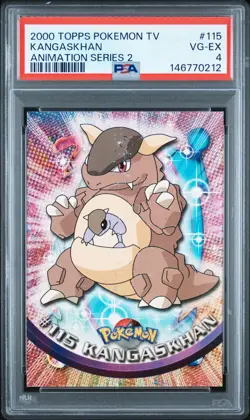 2000 TOPPS POKEMON TV ANIMATION SERIES 2 #115 KANGASKHAN PSA 4 - Image 1