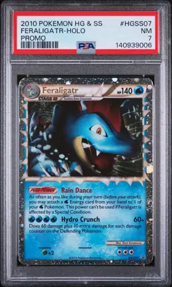2010 POKEMON HEARTGOLD & SOULSILVER PROMO #HGSS07 FERALIGATR-HOLO PSA 7 - Image 1