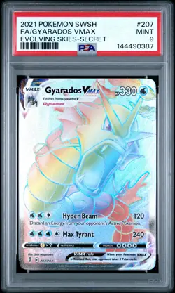 2021 POKEMON SWORD & SHIELD EVOLVING SKIES SECRET FULL ART/GYARADOS VMAX PSA 9 - Image 1
