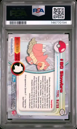 2000 TOPPS POKEMON TV ANIMATION SERIES 2 #80 SLOWBRO PSA 9 - Image 2