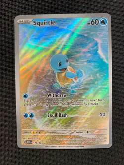 Squirtle 170/165 Illustration Rare Pokemon Card - S&V 151 set - NM - Image 1