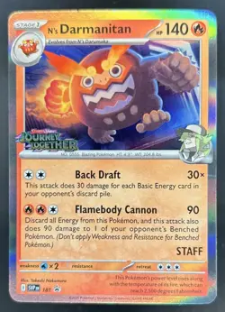 2023-25 Pokemon SV Black Star Promos - SVP EN N's Darmanitan Staff VAR #181b - Image 1