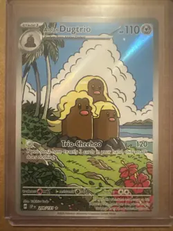ALOLAN DUGTRIO 2024 POKEMON SURGING SPARKS ILLUSTRATION RARE 208/191 Q3384 - Image 1