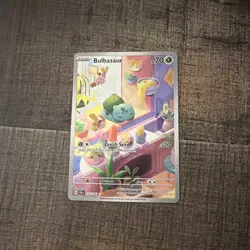 2024 Pokemon Stellar Crown Illustration Rare Holo Bulbasaur #143/142 - Image 1