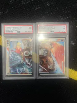 PSA 7 Suicune & Entei Legend (Top & Bottom) Holo #94 #95 Unleashed 2010 - Image 1