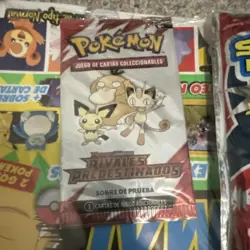 Pokemon TCG Rivales Predestinados Spanish Booster Pack Pikachu Snorlax Meowth - Image 3