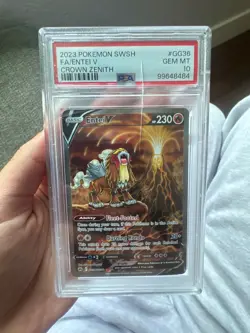 2023 Pokemon SWSH Crown Zenith #GG36 FA/ Entei V PSA 10 GEM MINT - Image 1