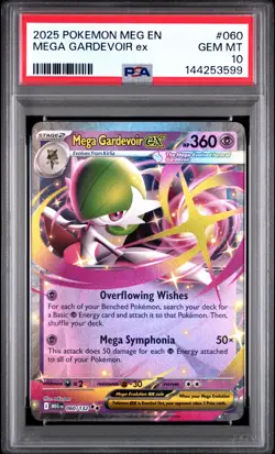 2025 POKEMON MEG EN-MEGA EVOLUTION #060 MEGA GARDEVOIR EX PSA 10 - Image 1