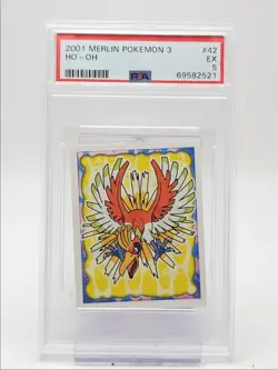 HO-OH 2001 MERLIN POKEMON 3 #42 PSA 5 Q4444 - Image 1