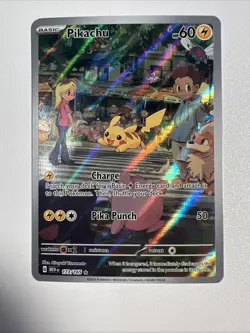 Pokemon Pikachu 173/165 Scarlet & Violet 151 Illustration Rare Full Art - Image 1