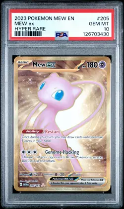 2023 POKEMON MEW EN-151 HYPER RARE #205 MEW EX PSA 10 - Image 1