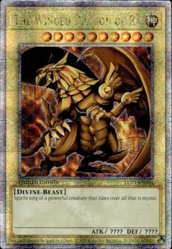 [Quarter Century Secret Rare] YuGiOh The Winged Dragon of Ra NM/M LC01-EN003 Ltd - Image 1