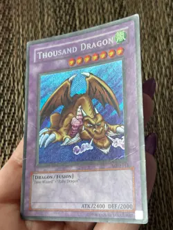 Heavily Played Unlimited Thousand Dragon Secret Rare Metal Raiders MRD-143 HP - Image 2