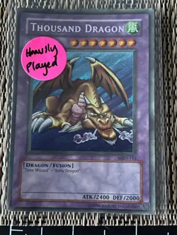 Heavily Played Unlimited Thousand Dragon Secret Rare Metal Raiders MRD-143 HP - Image 4