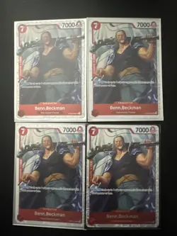 One Piece Card Game Benn.Beckman OP09-009 SR English Playset X4! - Image 1