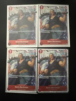 One Piece Card Game Benn.Beckman OP09-009 SR English Playset X4! - Image 2
