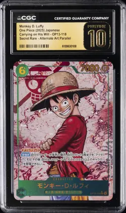 2025 ONE PIECE JPN CARRYING ON HIS WILL SR AA MONKEY D. LUFFY CGC 10 PRISTINE - Image 1
