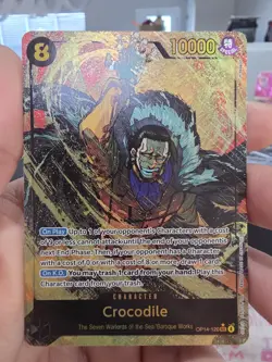 1x Crocodile OP14-120 Alt Art One Piece TCG The Azure Seas Seven! NM - Image 1