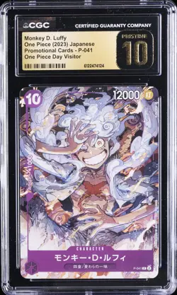 2023 ONE PIECE JAPANESE OP DAY VISITOR #P-041 MONKEY D. LUFFY CGC 10 PRISTINE - Image 1