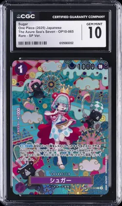 2025 ONE PIECE JAPANESE THE AZURE SEA'S SEVEN RARE SP VERSION SUGAR CGC 10 - Image 1