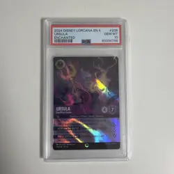 2024 Disney Lorcana EN 4 Ursula's Return Enchanted Ursula #208 PSA 10 - Image 1