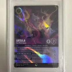 2024 Disney Lorcana EN 4 Ursula's Return Enchanted Ursula #208 PSA 10 - Image 2