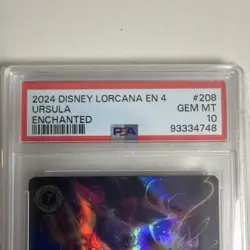 2024 Disney Lorcana EN 4 Ursula's Return Enchanted Ursula #208 PSA 10 - Image 3