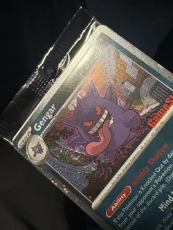 *DOUBLE SWIRL* NM+ Pokemon Gengar GameStop Stamped Promo Card 050/088 - Image 2