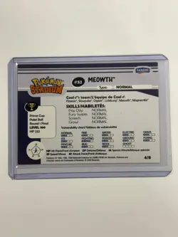 Meowth #52 Pokemon Card Holo Foil Danone 2000 Pokemon Stadium - HP - Image 2