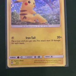 Pokemon Pikachu Promo Holo Card McDonald's 2019 006/012 Basic 60 HP English - Image 3