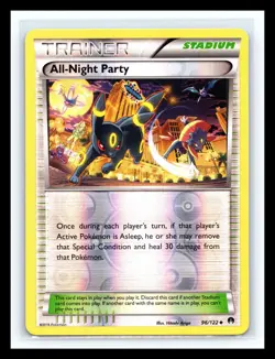 💥 2016 Pokemon ALL-NIGHT PARTY Breakpoint REVERSE HOLO Umbreon XY Card 96/122 - Image 1
