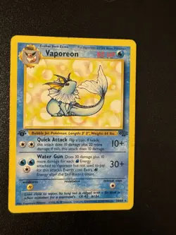 Pokemon Vaporeon Jungle 1st Edition 28/64 Regular Rare 80 HP Stage 1 Card - Image 5