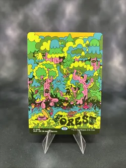 MTG Forest 1949 Non foil Flower Power Secret Lair Drop Ashley Dreyfus SLD - Image 1