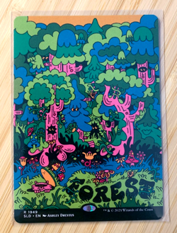 Forest 1949 Non foil Flower Power Secret Lair Drop Ashley Dreyfus SLD NM MTG - Image 1